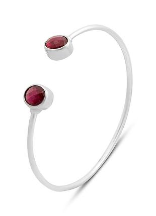 Серебряный браслет komilfo с натуральным рубином 7ct, вес изделия 8,3 гр (2206705) 19221 размер