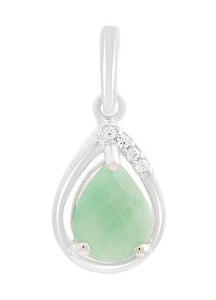 Срібна підвіска komilfo зі смарагдом 1.111ct (2214175)