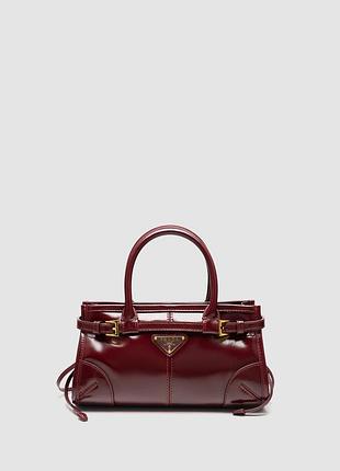 💎 prada bonnie mini handbag burgundy