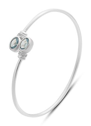 Серебряный браслет komilfo с натуральным топазом 2.996ct, фианитами, вес изделия 7,92 гр (2206798) 19221 размер
