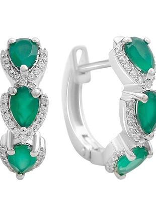 Серебряное кольцо komilfo с натуральным агатом 1.48ct, вес изделия 2,56 гр (2207931) 18 размер
