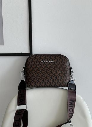 Сумка michael kors кросс боди через плечо 2в1 коричневый