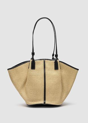 🤍 palmaire bag raffia/black