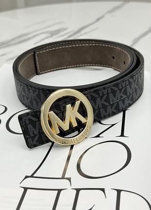 Ремень унисекс michael kors черный золото