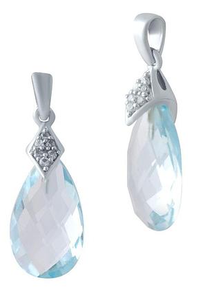 Серебряная подвеска komilfo с топазом 5.688ct (2042686)