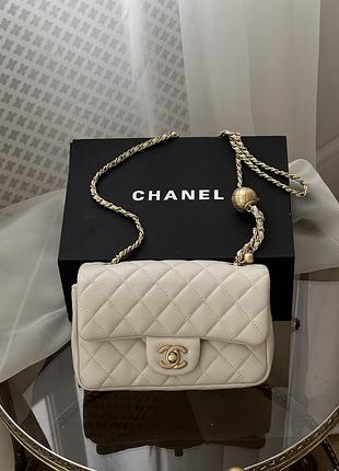 Сумка женская classic 1.55 small single flap молочный