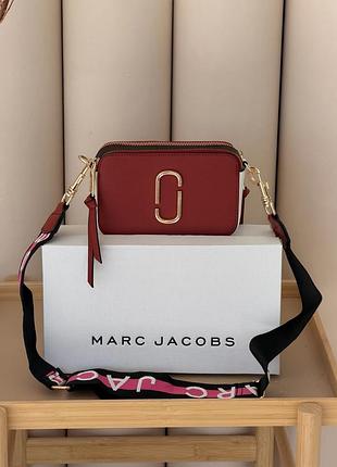 Жіноча сумка крос боді marc jacobs the snapshot червоний