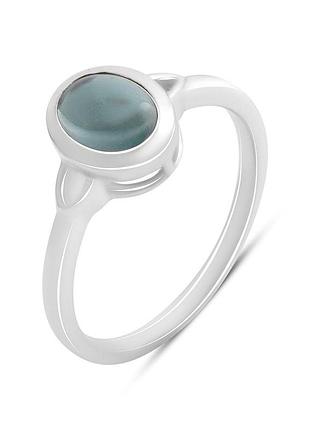Серебряное кольцо komilfo с топазом лондон блю 1.1ct, вес изделия 2,43 гр (2188551) 18 размер