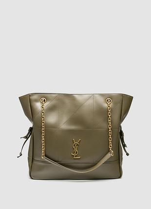 💎 saint laurent jamie shopping leather tote bag light musk