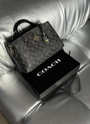 Сумка жіноча coach через плече чорний