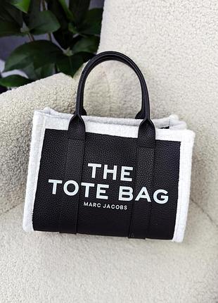 Сумка marc jacobs tote bag з хутром чорний