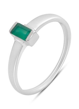 Серебряное кольцо komilfo с натуральным агатом 0.263ct, вес изделия 1,44 гр (2213284) 17.5 размер