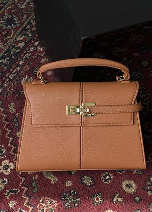 Сумка jw pei elise small size коричневий+золото