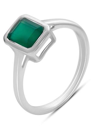 Серебряное кольцо komilfo с натуральным агатом 1.433ct, вес изделия 2,03 гр (2208297) 16.5 размер