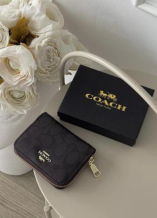 Кошелек coach mini коричневый