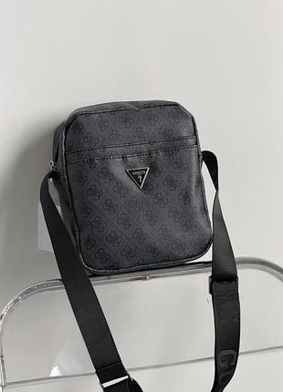 Мужская сумка guess через плечо lux серый