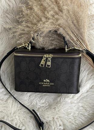 Сумка жіноча coach ava crossbody bag шоколадний