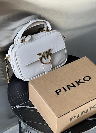 Сумка pinko love mini square simply кремовый