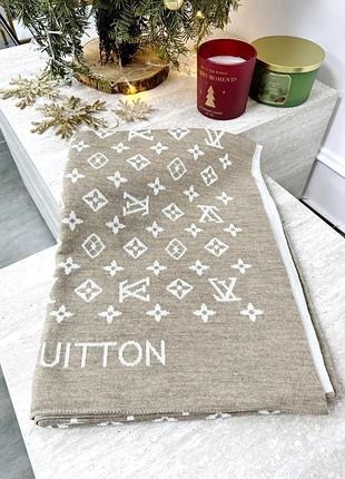 Двосторонній шарф louis vuitton білий-мокко