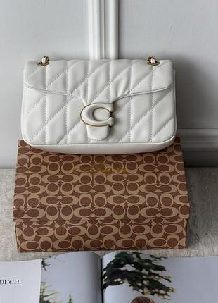Сумка coach tabby shoulder bag 26 мат білий