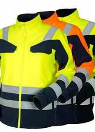 Свитер джемпер флисовый hi-vis flexgo cannygo (dzdp-flex) жёлто-чёрный xs