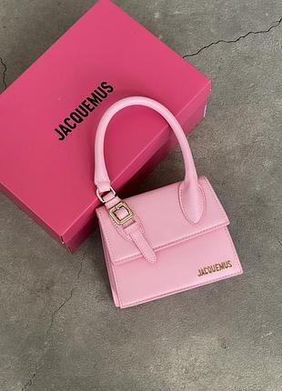 Сумка jacquemus le chiquito moyen boucle premium рожевий