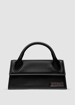 💎 jacquemus le chiquito long black leather top