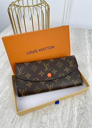 Кошелек louis vuitton конверт большой оранжевый овал lux качество в фирменной коробке
