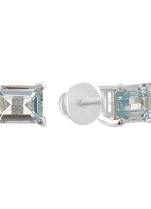 Срібні сережки komilfo з натуральним топазом 2.45ct (2206859)
