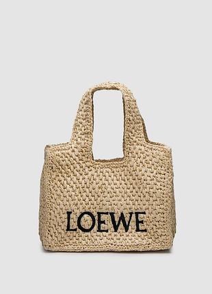 💎 loewe medium font tote in raffia