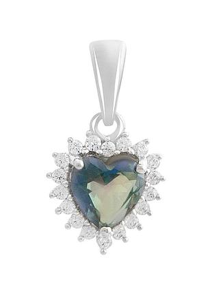 Срібна підвіска komilfo з містик топазом 0.801ct (2191193)