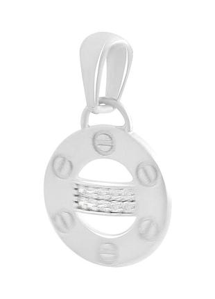 Срібна підвіска komilfo з фіанітами 0.1ct (2197836)