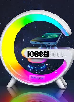 Строители waveloop с динамиком для спальни и беспроводной зарядной станцией | bluetooth-колонка, свет для пробуждения со сходом