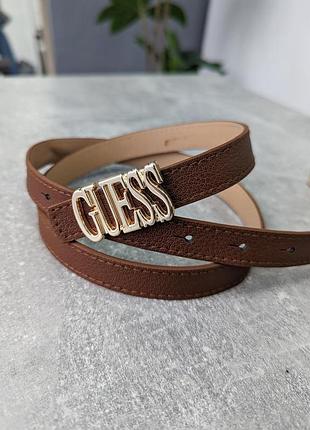 Ремінь жіночий guess вузький терракот