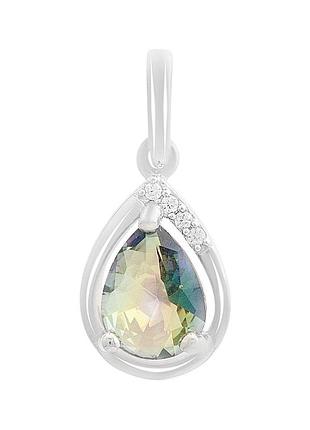 Срібна підвіска komilfo з містик топазом 0.736ct (2212645)