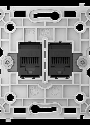 Механізм інтернет розетки ajax outletcore (lan) vertical black