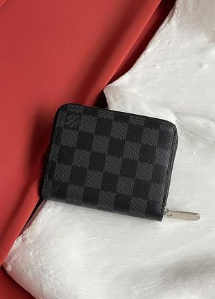 Кошелек lv мини черный клетка