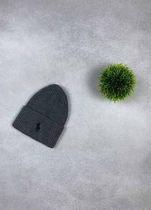 Шапка polo ralph lauren сіра