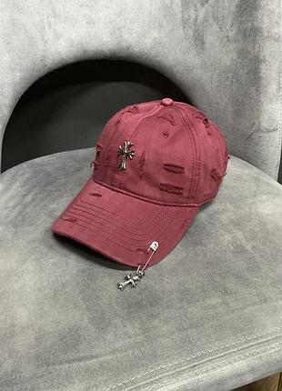 Кепка chrome hearts burgundy