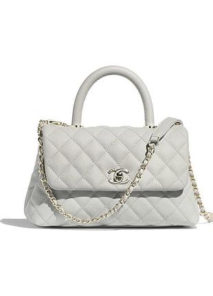 Coco top handle flap bag milk сумка