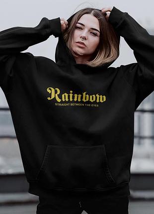 Худи loys унисекс rainbow (straight between the eyes) черный art.002 s