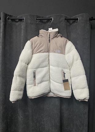 Зимняя куртка the north face teddi женская бежевая