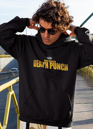 Худи loys унисекс five finger death punch (5fdp gold and bone) черный xxl