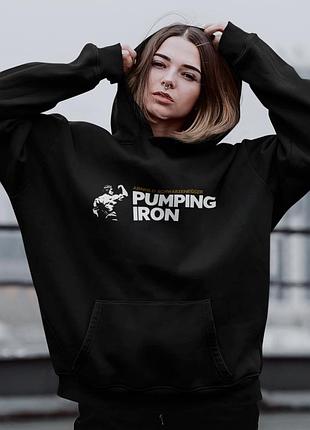 Худі loys унісекс arnold schwarzenegger (pumping iron) чорний art.002 l