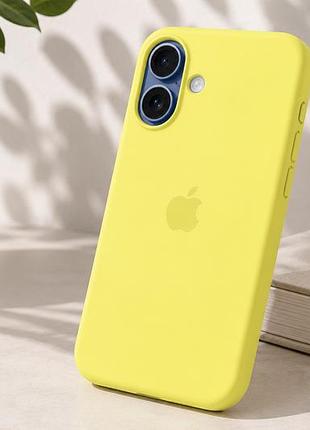 Силіконовий чохол original silicone case magsafe для iphone 17 протиударний пилозахищений вологозахищений neon yellow