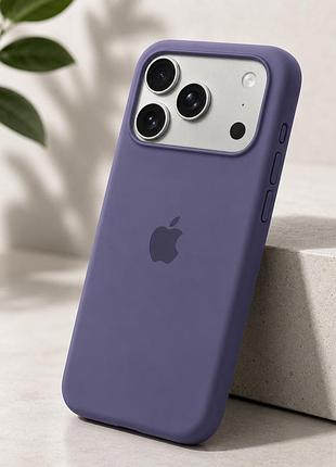 Силиконовый чехол original silicone case magsafe для iphone 17 pro max противоударный пылезащищенный purple fog