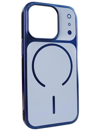 Чохол chroma matte magsafe case протиударний для iphone 15 pro із захистом від вологи та пилу синій