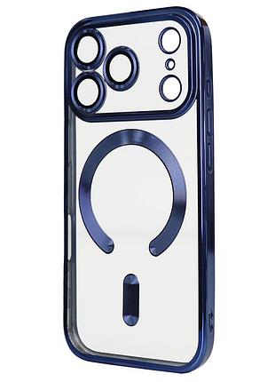 Протиударний чохол shining з magsafe для iphone 17 pro tpu пилозахищений вологозахищений синій blue