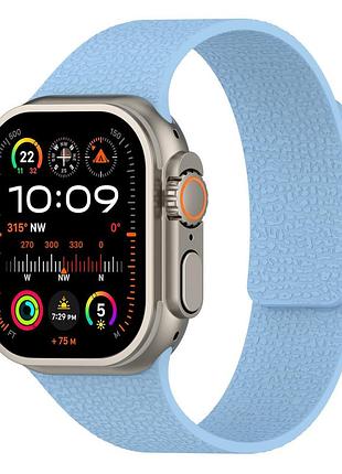 Ремінець pebbled magnetic band для apple watch 42/44/45/46/49mm блакитний з магнітною застібкою