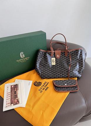 Goyard saint louis pm | brown canvas premium